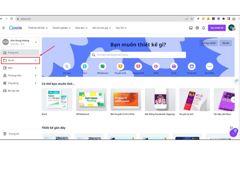Cách chuyển dự án trên Canva sang PDF
