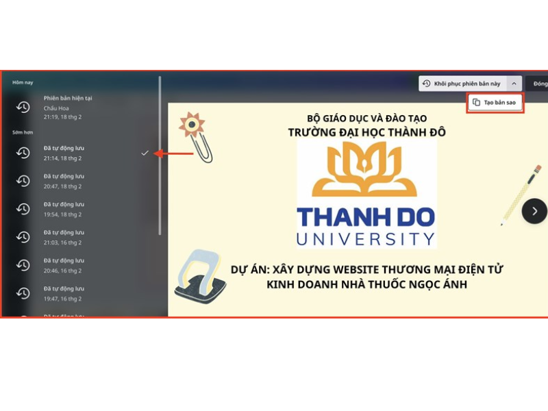 cách xem và lấy lại thiết kế trên Canva