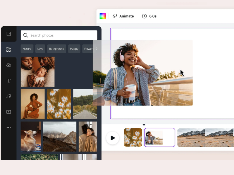 Cách ghép ảnh đôi online bằng Canva