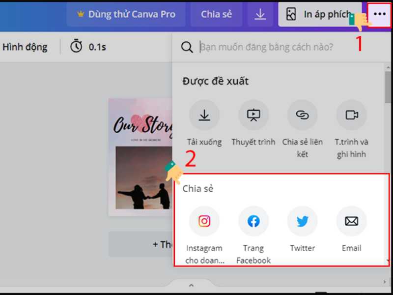 Cách ghép ảnh đôi online bằng Canva