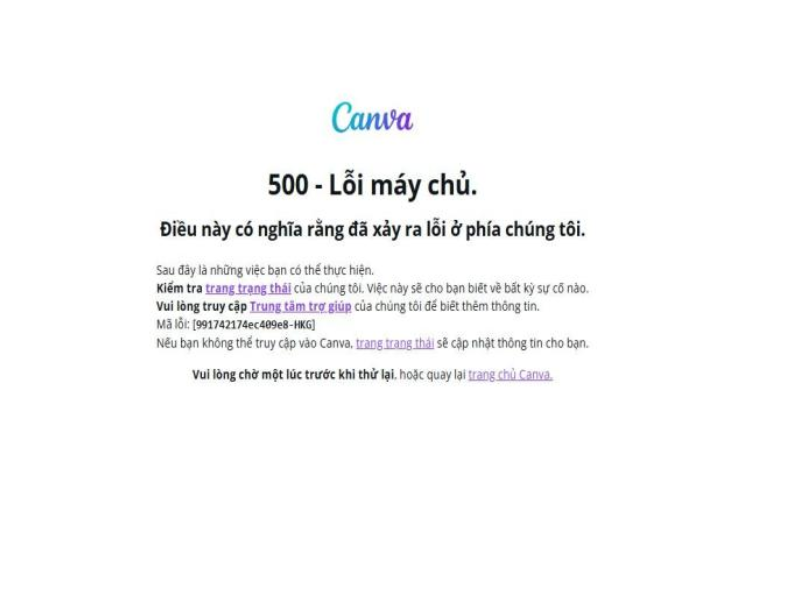 Canva bị lỗi 