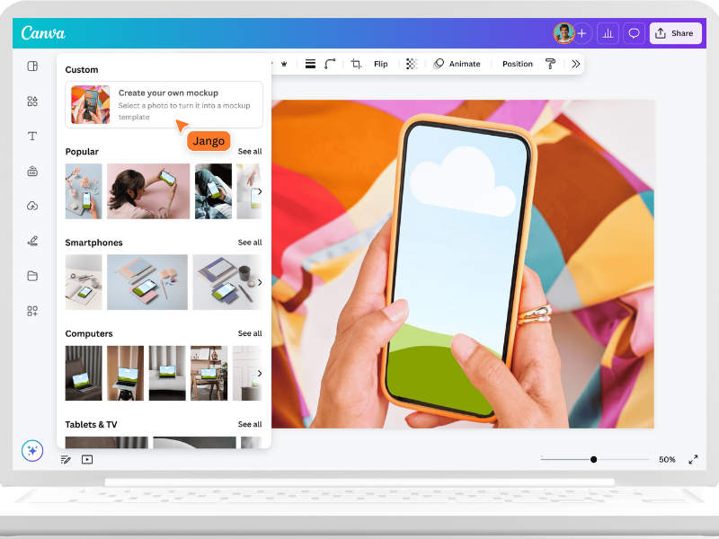 cách sử dụng Mockup Canva