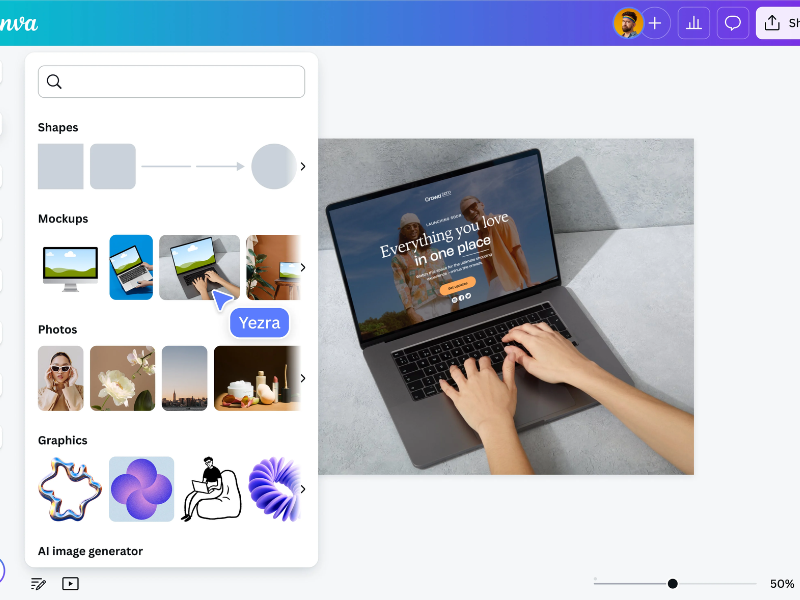 cách sử dụng Mockup Canva