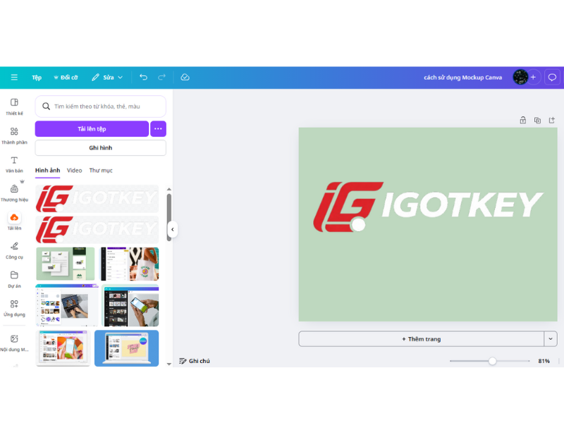 cách sử dụng Mockup Canva