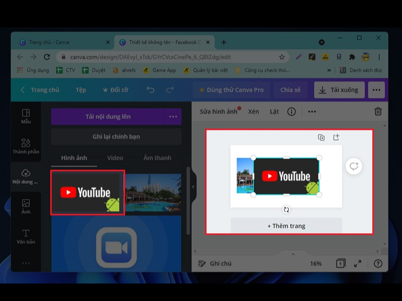 Cách tải ảnh lên Canva trên máy tính