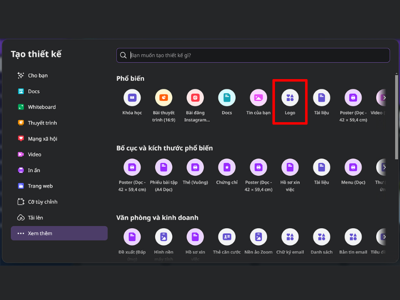 cách tạo Logo trên Canva