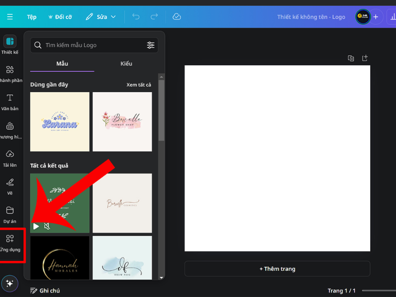 cách tạo Logo trên Canva
