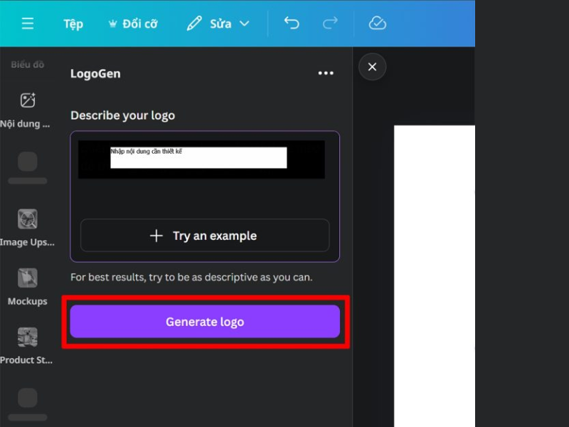 cách tạo Logo trên Canva