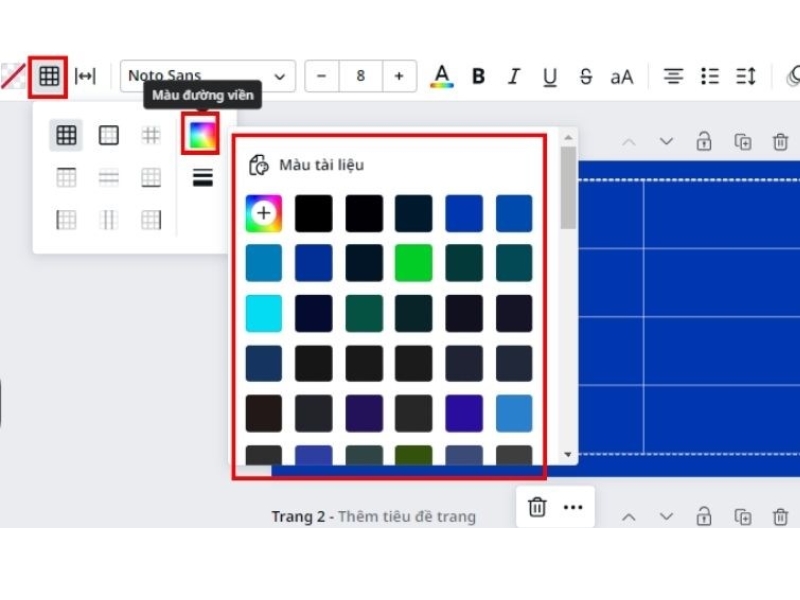 Cách tạo bảng trong Canva