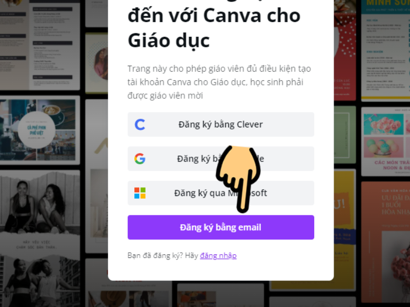 cách tạo tài khoản Canva Pro Education