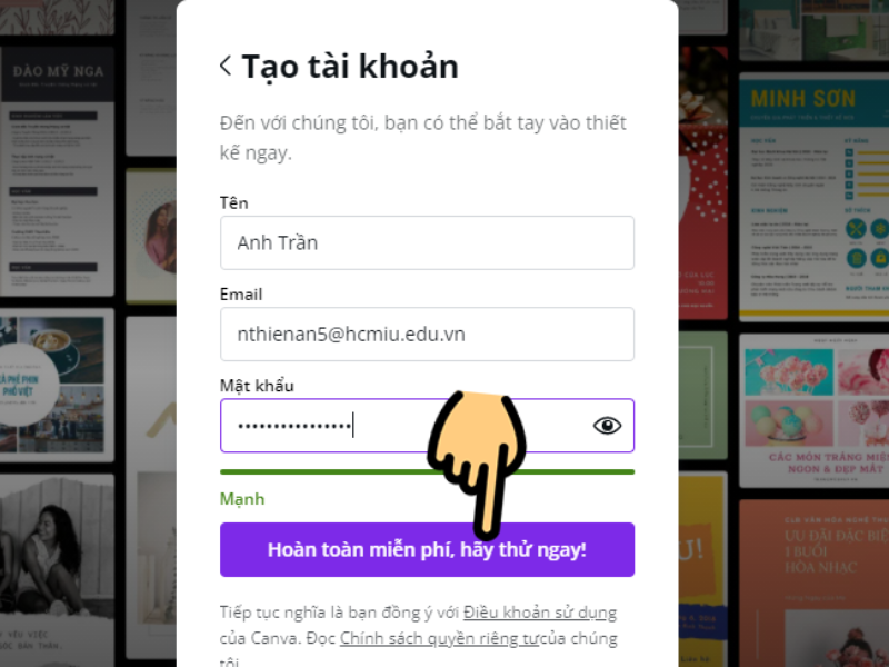 cách tạo tài khoản Canva Pro Education
