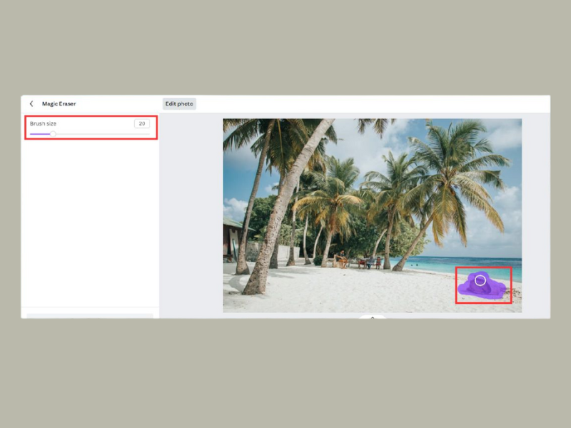 cách xóa vật thể trong Canva